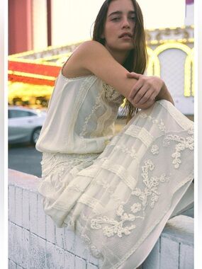 Zara Limited Edition Embroidered Lace Beaded Dress
